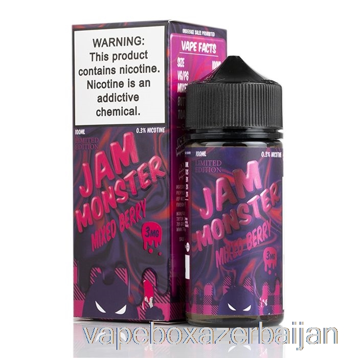 E-Juice Vape Mixed Berry - Jam Monster - 100mL 3mg